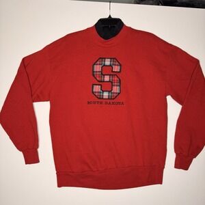 Endless DesignsVintage South Dakota Sweatshirt Size Large Red Plaid Logo Women's